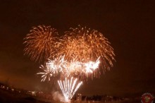 New Year's day fireworks in Prague